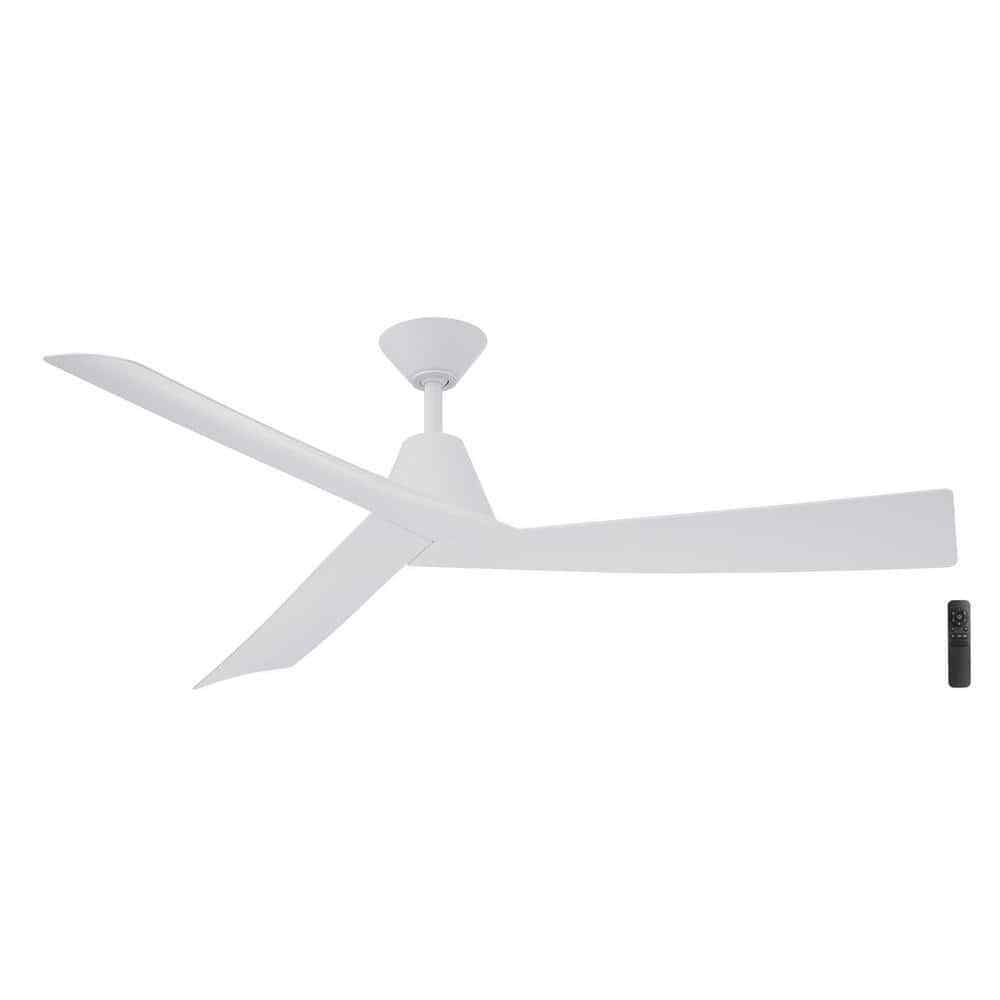 Home Decorators Easton 60 in. Indoor/Outdoor Matte White Ceiling Fan w/Remote