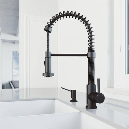 VIGO Braddock Kitchen Soap Dispenser in Matte Black VGSD004MB