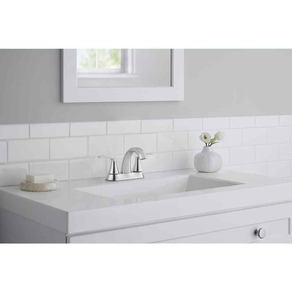 Glacier Bay Arnette 4 in. Centerset High-Arc Bathroom Faucet in Chrome