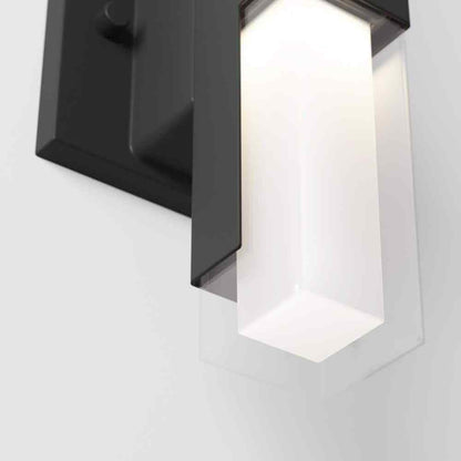 Artika Gemini Black Modern 3 CCT Integrated LED Hardwired Light Lantern Sconce