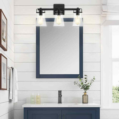 Home Decorators Collection Stonedale 20 in. 3-Light Black Vanity Light HDLI006