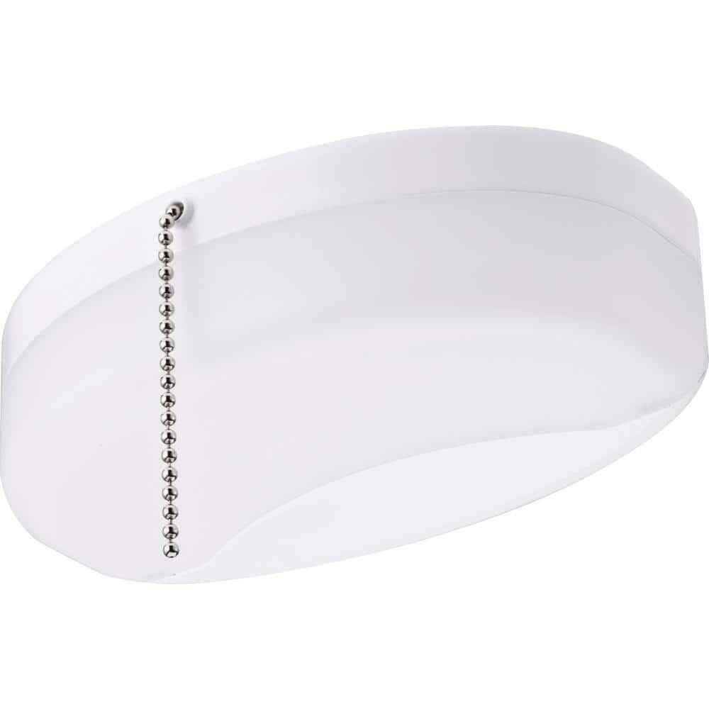 Lithonia Lighting White Integrated LED Flush Mount Closet Light with Pull Chain