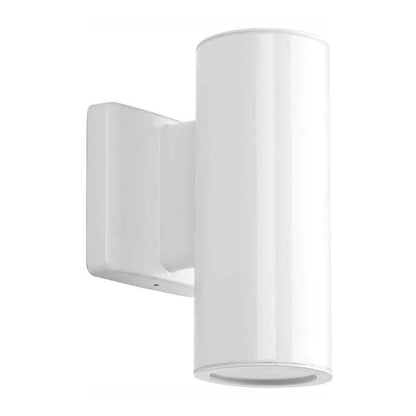 Progress Lighting Cylinders White LED Outdoor Small Up/Down Wall Lantern Light