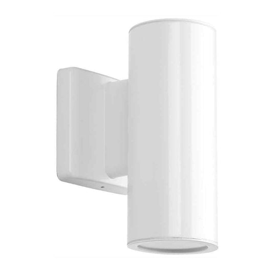 Progress Lighting Cylinders White LED Outdoor Small Up/Down Wall Lantern Light