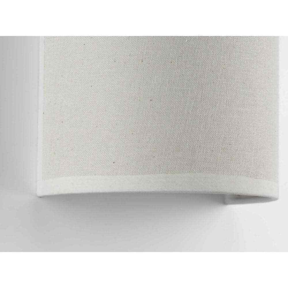 Progress Lighting Inspire 9-Watt White Linen Integrated LED Hallway Wall Sconce