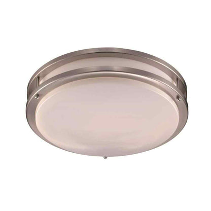 Bel Air Lighting Barnes 9.5 in.18-Watt Brushed Nickel Integrated LED Flush Mount