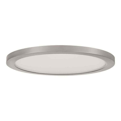 Commercial Electric 15 in. Brushed Nickel Low Profile LED Flush Mount 2-Pack