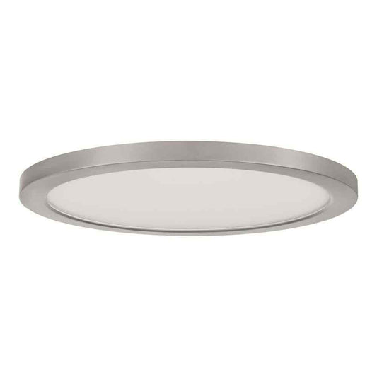 Commercial Electric 15 in. Brushed Nickel Low Profile LED Flush Mount 2-Pack