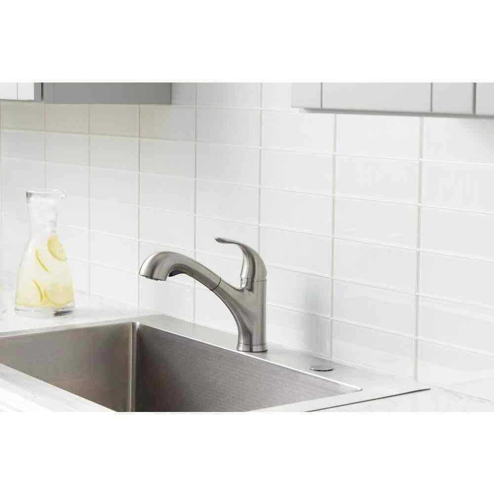 Glacier Bay Market Single-Handle Pull-Out Sprayer Kitchen Faucet Stainless Steel