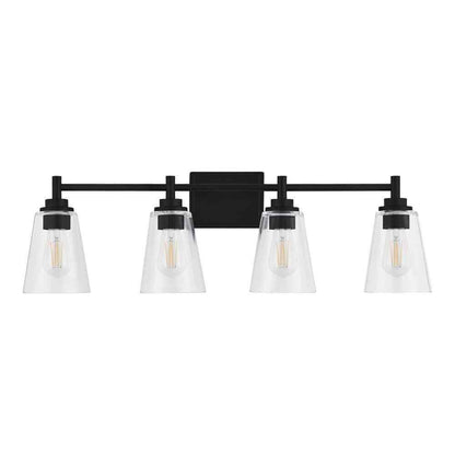 Hampton Bay Wakefield 31 in. 4-Light Matte Black Bath Vanity Light HB3682-43