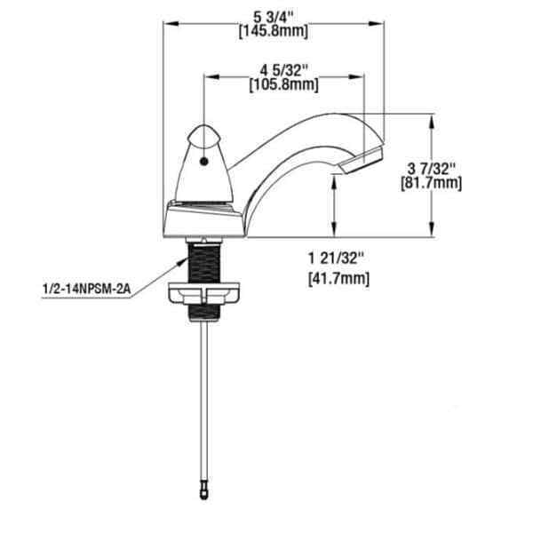 Glacier Bay Constructor 4 in. Centerset 2-Handle Low-Arc Bathroom Faucet Chrome