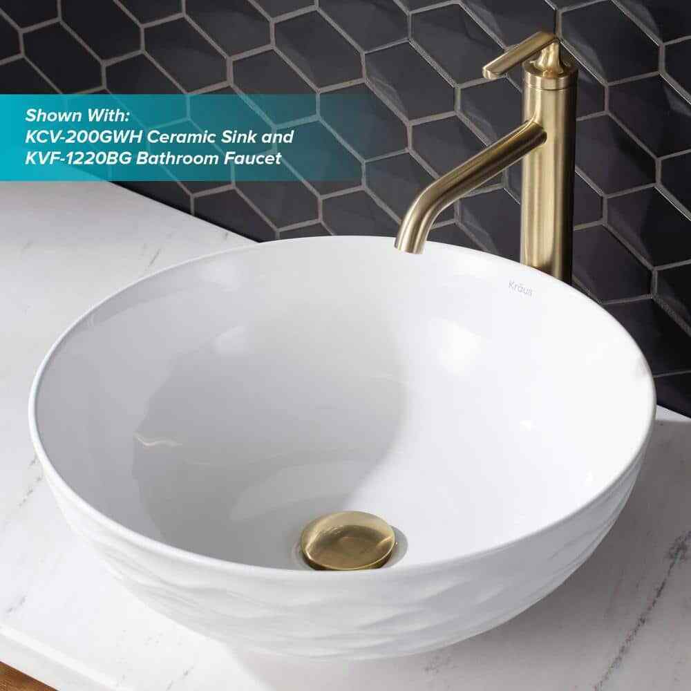 KRAUS KRAUS Pop-Up Drain for Bathroom Sink in Brushed Gold PU-10BG