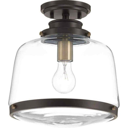 Progress Lighting Judson Collection 1-Light Antique Bronze Flush Mount