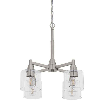 Hampton Bay Oron 4-Light Brushed Nickel Reversible Chandelier