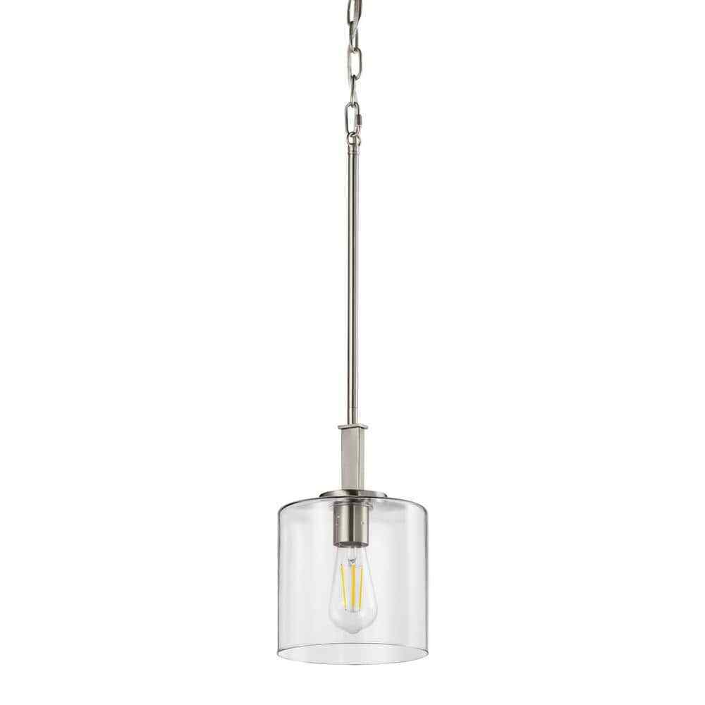 Hampton Bay Kendall Manor Brushed Nickel Mini Pendant Hanging Light Kitchen