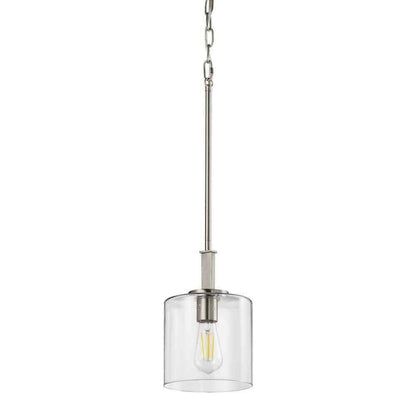 Hampton Bay Kendall Manor Brushed Nickel Mini Pendant Hanging Light Kitchen