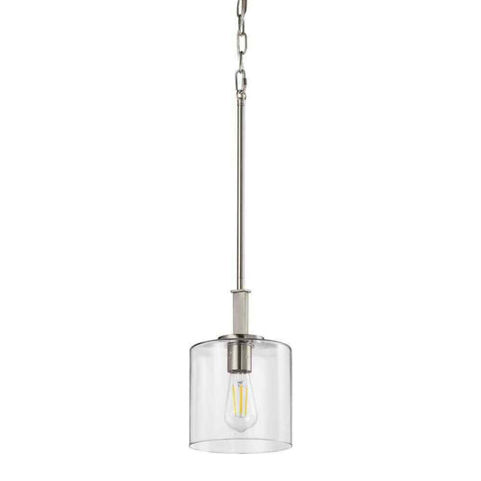 Hampton Bay Kendall Manor Brushed Nickel Mini Pendant Hanging Light Kitchen