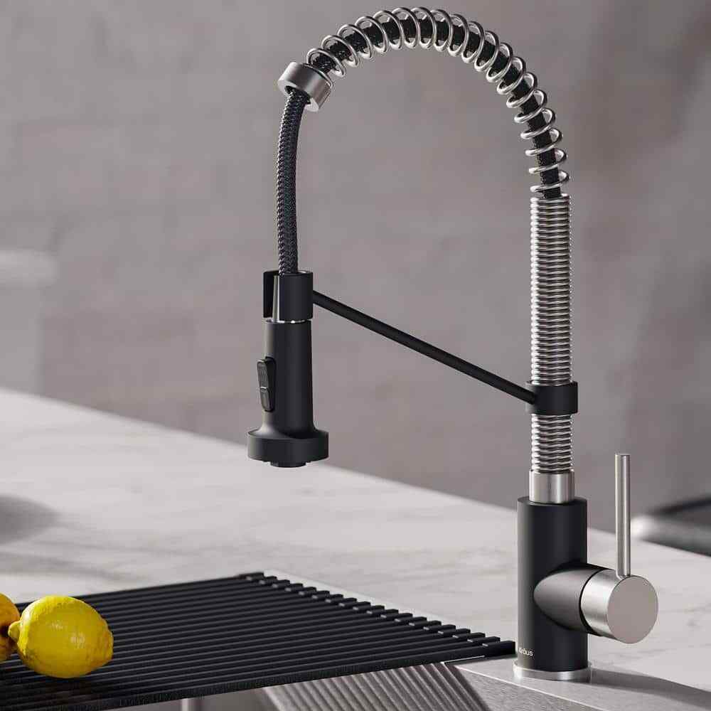 KRAUS Bolden Pull Down Sprayer Kitchen Faucet w/ Dual Function Sprayhead