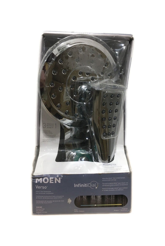 MOEN Verso w/ 1.75 GPM 7 in Wall Mount Dual Shower Heads w/ Infiniti Dial Chrome