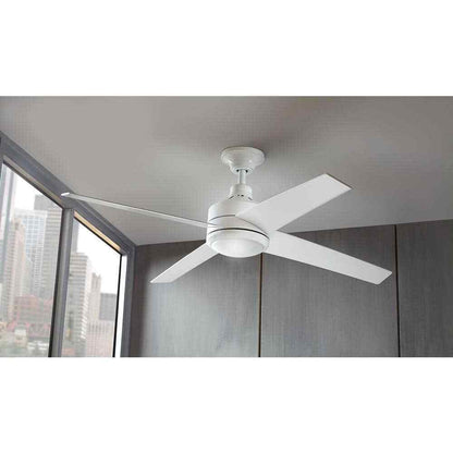 Home Decorators Mercer 52 in. LED Indoor White Ceiling Fan w/ Light Kit