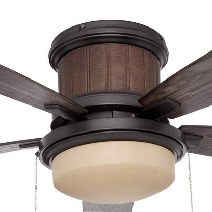 Hampton Bay Roanoke 56 in. LED Indoor/Outdoor in Natural Iron Ceiling Fan