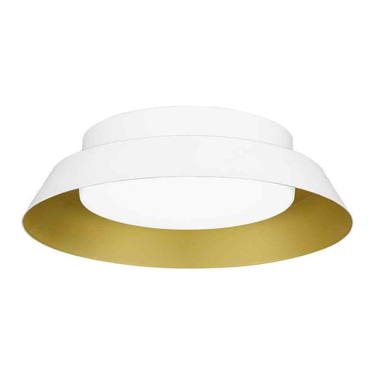 Home Decorators Collection Delaney 13 in. White LED Flush Mount DSHD19548F