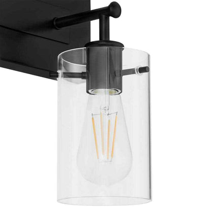 Hampton Bay Regan 29.25 in. 4-Light Matte Black Bathroom Vanity Light