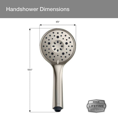 KOHLER Claro 3-Spray Wall Mount Handheld Shower Head 1.75 GPM