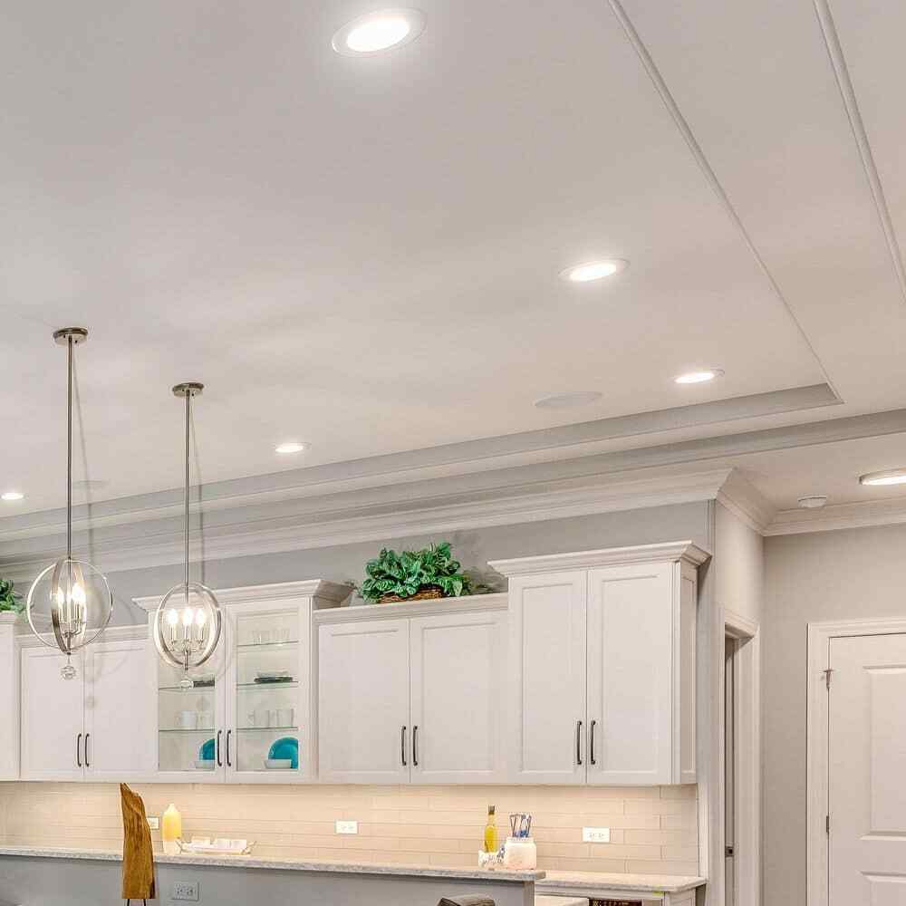 Maxxima 6 in. Slim Round 2700K to 5000K IC Rated Canless Recessed LED Kit
