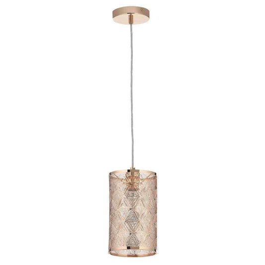 River of Goods Sofia 1-Light Gold Metal Pendant Light With Metal Shade