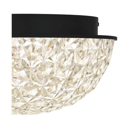 Home Decorators Ellis Place Matte Black LED Round Flush Mount Ceiling Light