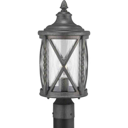 Home Decorators Walcott Manor 1-Light Antique Pewter Outdoor Transitional Post