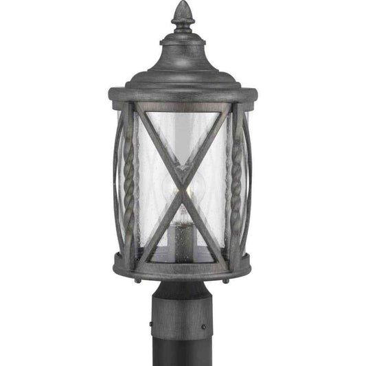 Home Decorators Walcott Manor 1-Light Antique Pewter Outdoor Transitional Post