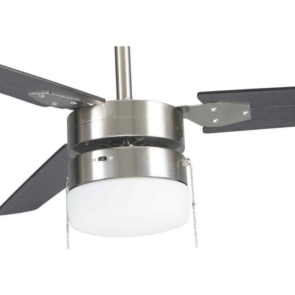 Montgomery 56 in. Indoor Brushed Nickel Ceiling Fan with Light RDB9156-BN