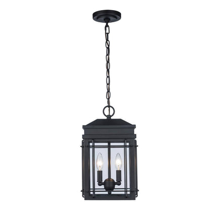 Monteaux Lighting Bel Air 2-Light Black Outdoor Hanging Pendant Light Fixture