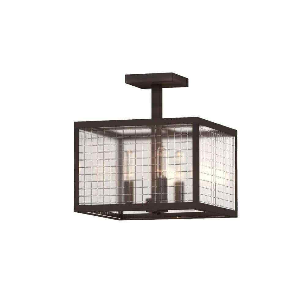 Home Decorators Collection 3-Light Oil-Rubbed Bronze Semi-Flush Mount