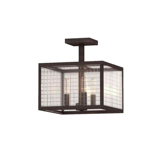 Home Decorators Collection 3-Light Oil-Rubbed Bronze Semi-Flush Mount