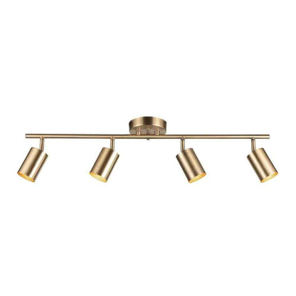 Globe Electric Pratt 30 in. 4-Light Matte Brass Track Lighting 59822