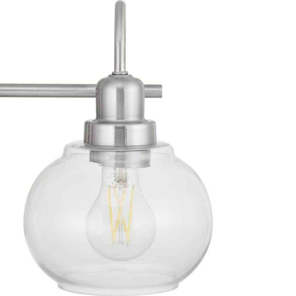 Home Decorators Halyn 23 in. 3-Light Brushed Nickel Bathroom Vanity Light