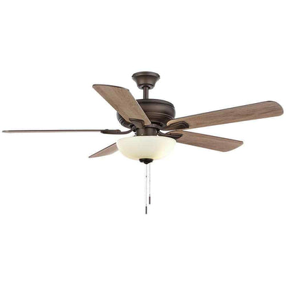 Hampton Bay Rothley II 52 in. Indoor LED Bronze Ceiling Fan w/ Light Kit