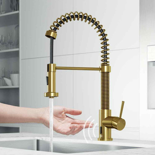 VIGO Edison Single Handle Pull-Down Sprayer Kitchen Faucet w/ Touchless Sensor
