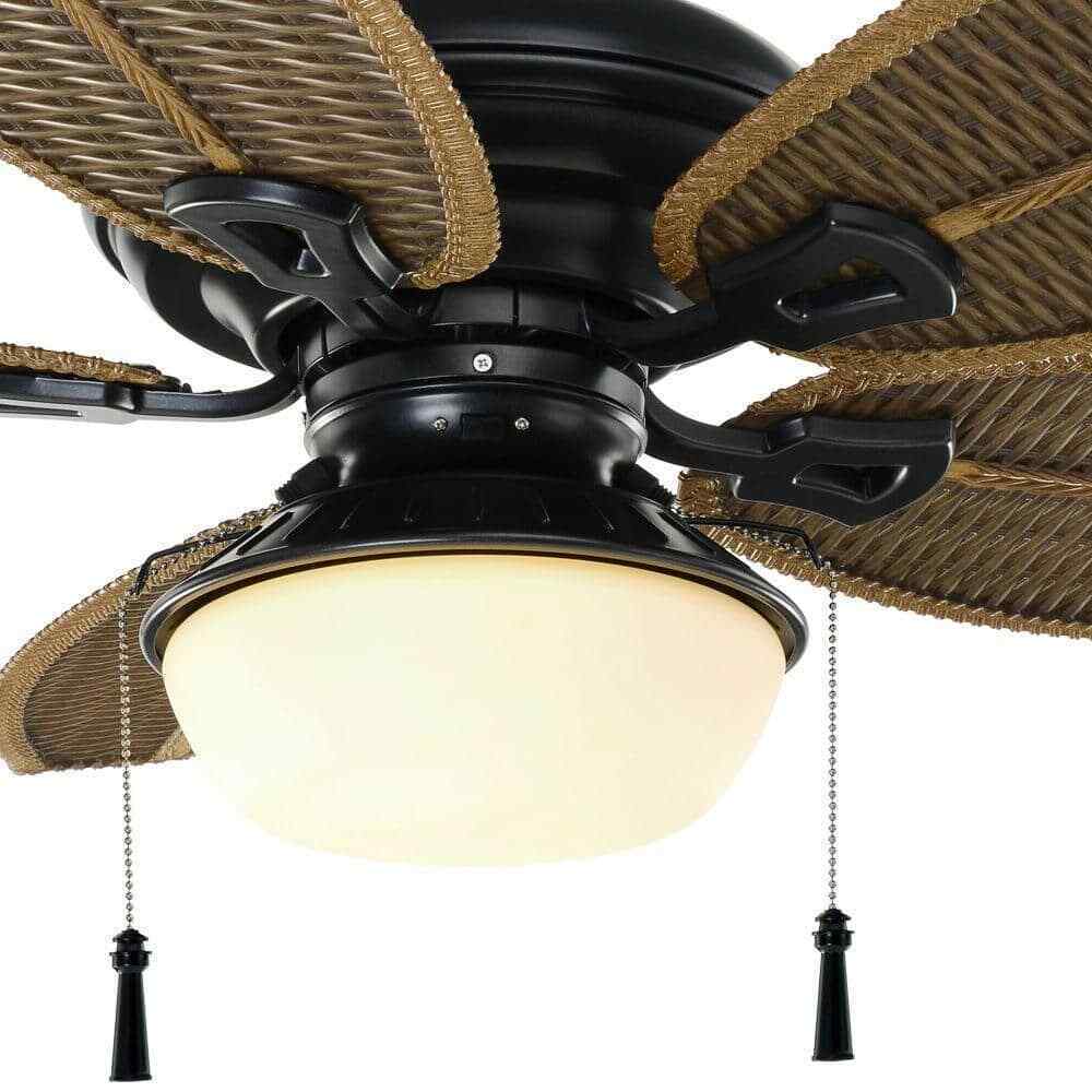 Hampton Bay Palm Beach III 48 in. LED Indoor/Outdoor Natural Iron Ceiling Fan