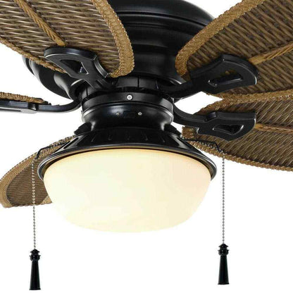 Hampton Bay Palm Beach III 48 in. LED Indoor/Outdoor Natural Iron Ceiling Fan