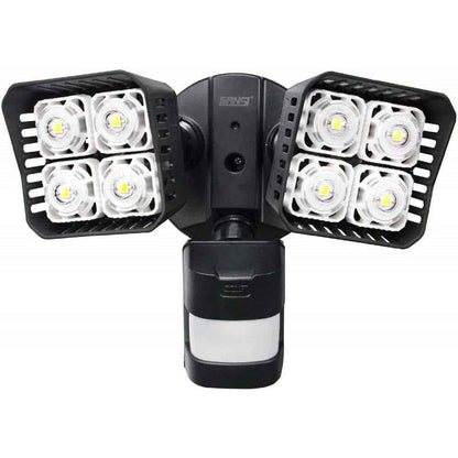 SANSI 30-Watt 3400 Lumens Black Motion Activated Outdoor LED 5000K Flood Light
