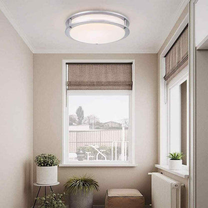Hukoro Hanz 13 in. Brushed Selectable LED 2700K-5000K Flush Mount Ceiling Light