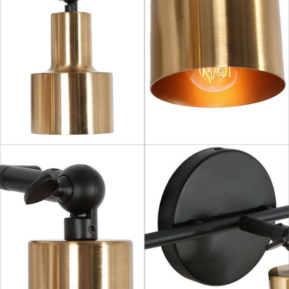 Uolfin Modern Brass Bathroom Vanity Light 20 in. 3-Light Black Gold Powder Room