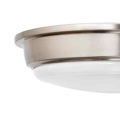 Hampton Bay Savannah 13 in. Brushed Nickel Selectable LED Flush Mount IKE8091L-5