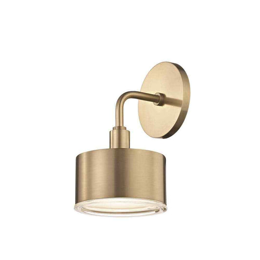MITZI HUDSON VALLEY LIGHTING Nora 1-Light Aged Brass LED Wall Sconce