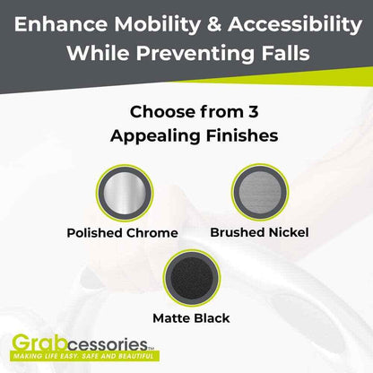 Grabcessories 2-in-1 13.25 in. x 1.25 in. Shower and Tub Grab Ring w/ Grips