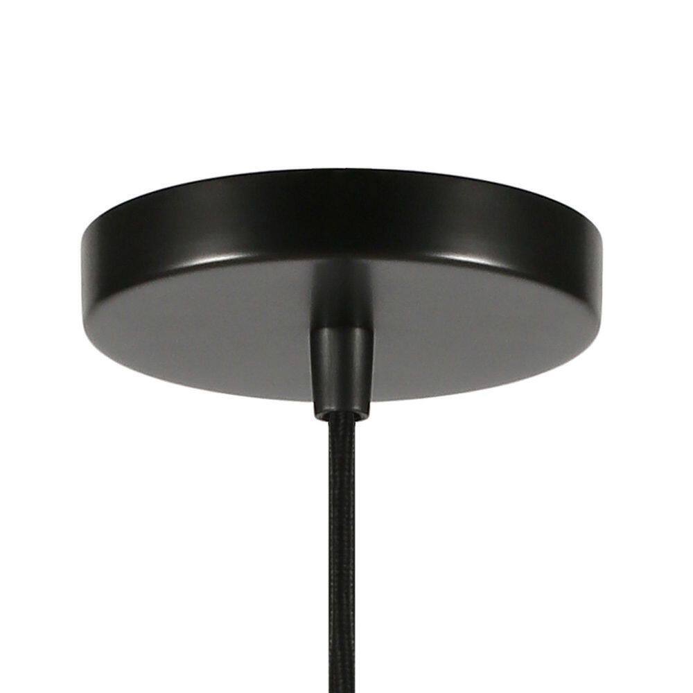 Meyer&Cross Jordyn 16 in. 1-Light Modern Matte Black Pendant with Metal Shade
